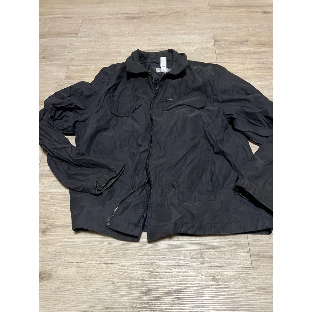 Calvin Klein Mens Work Style Jacket Bomber Black Size XL‎ Full Zip
